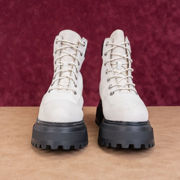 Timberland Women White Nubuck Stompers 6 Sky High Platform Boots sz 8 - Picture 2 of 8